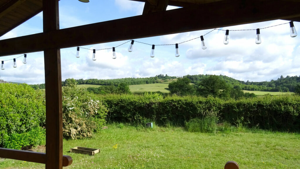 Chalets du Morvan vue terrasse